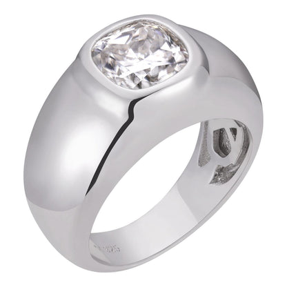 HarlemBling MOISSANITE Classic Big Rock Cushion Cut Ring - 925 Silver