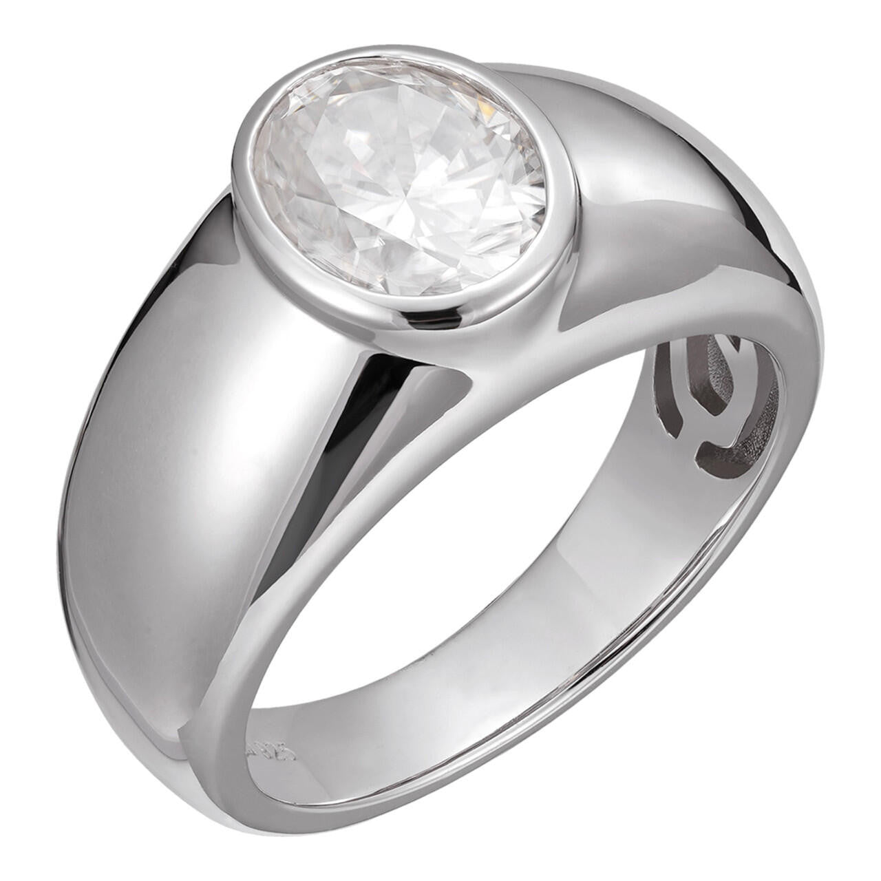 HarlemBling MOISSANITE Classic Big Rock Oval Cut Ring - 925 Silver