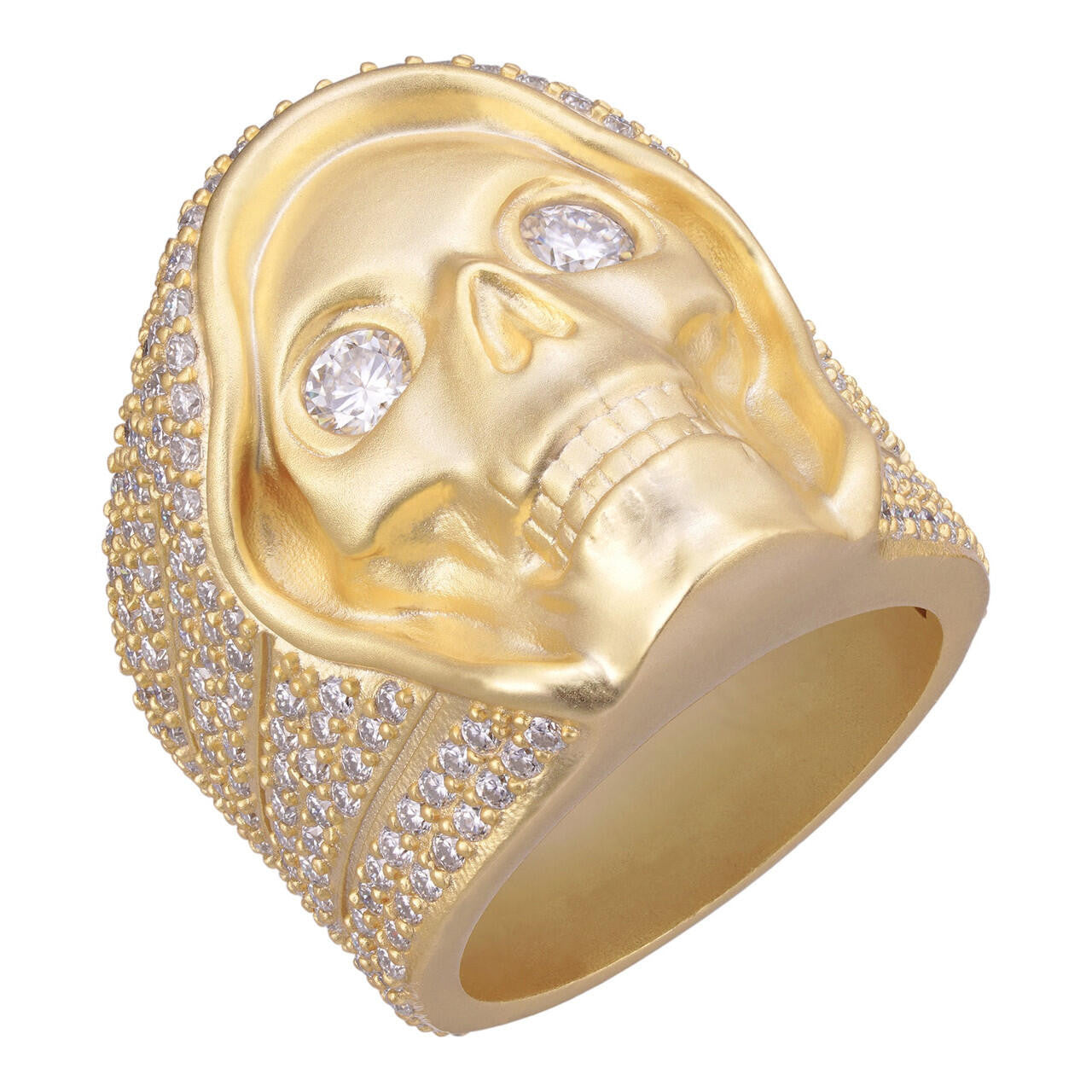 HarlemBling MOISSANITE Dead Rider Ring - 14k Gold Vermeil 925 Silver