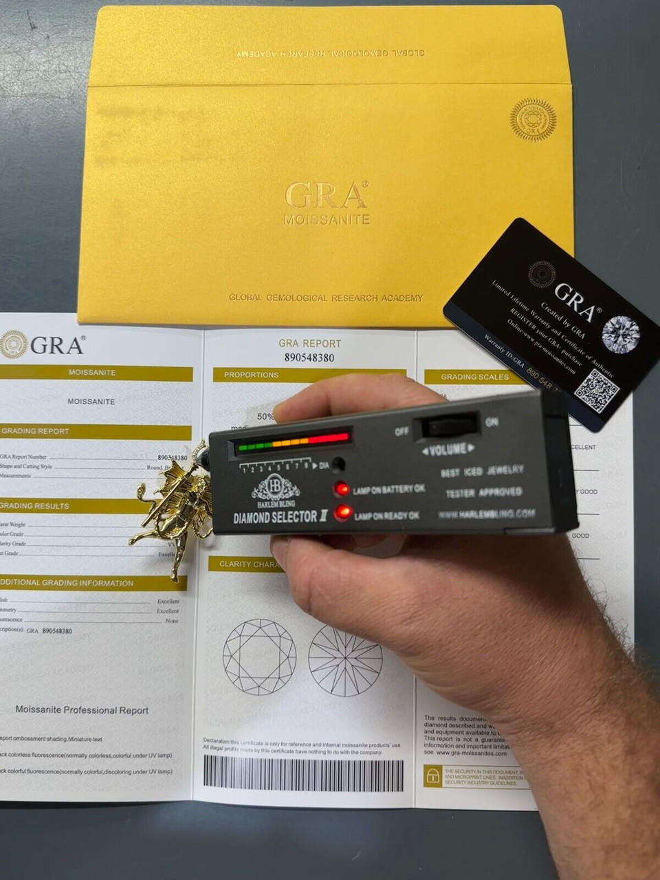 HarlemBling MOISSANITE Devil Satan Pendant - Moissanite Demon Necklace 14k Gold & 925 Silver