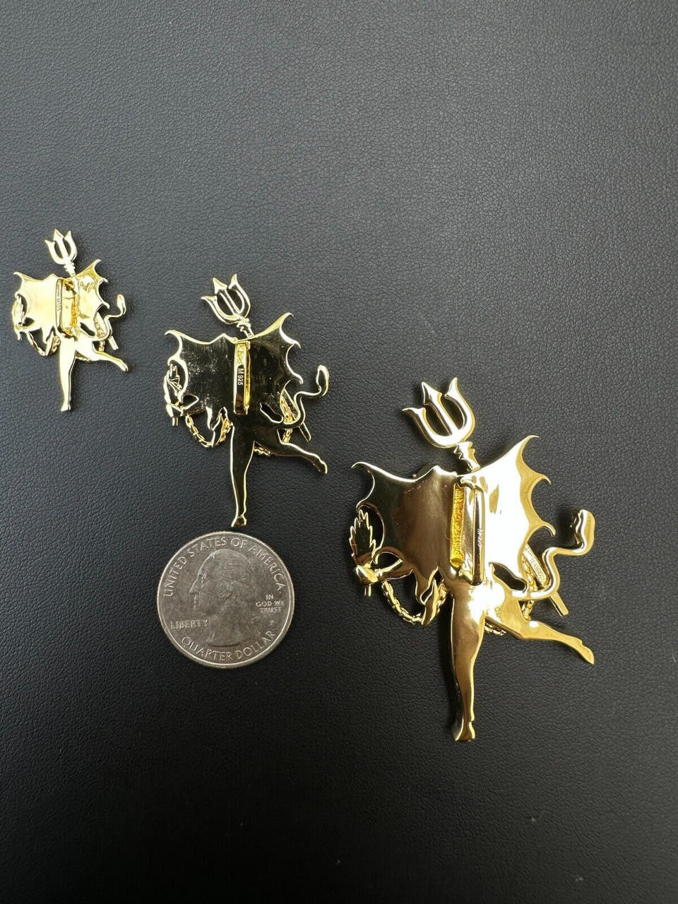 HarlemBling MOISSANITE Devil Satan Pendant - Moissanite Demon Necklace 14k Gold & 925 Silver