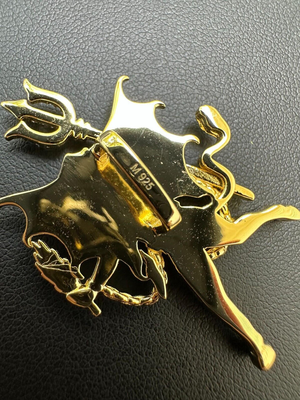 HarlemBling MOISSANITE Devil Satan Pendant - Moissanite Demon Necklace 14k Gold & 925 Silver