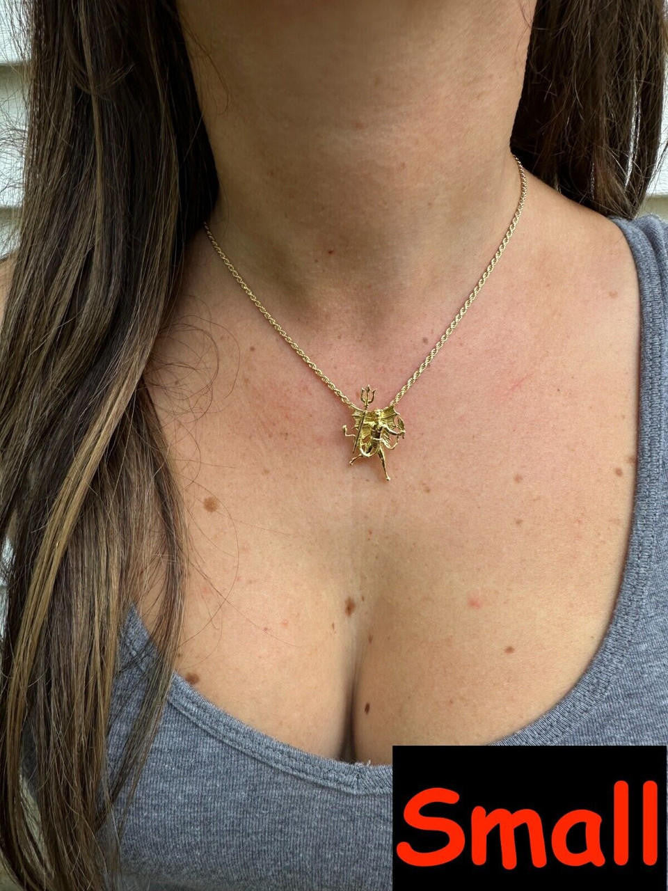 HarlemBling MOISSANITE Devil Satan Pendant - Moissanite Demon Necklace 14k Gold & 925 Silver