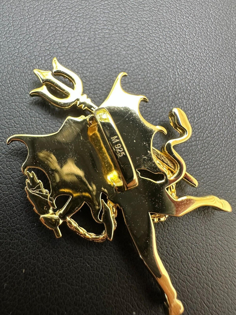 HarlemBling MOISSANITE Devil Satan Pendant - Moissanite Demon Necklace 14k Gold & 925 Silver