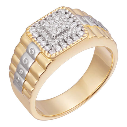 HarlemBling MOISSANITE Diamond District Ring - 14k Gold Vermeil 925 Silver