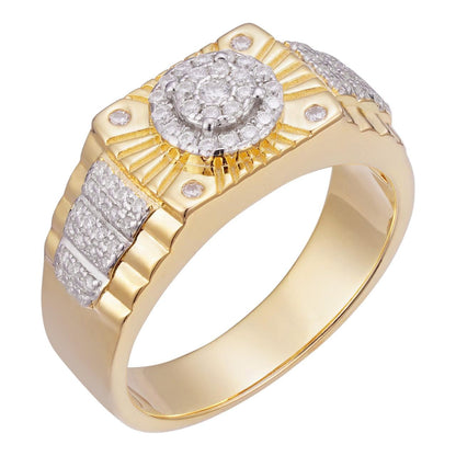 HarlemBling MOISSANITE Diamond Tester Star Ring - 14k Gold Vermeil 925 Silver