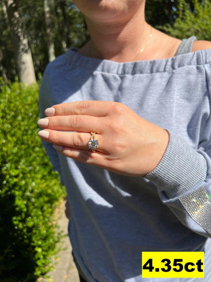 HarlemBling Moissanite Engagement Infinity Promise Ring 14k Gold Vermeil Real 925 Silver