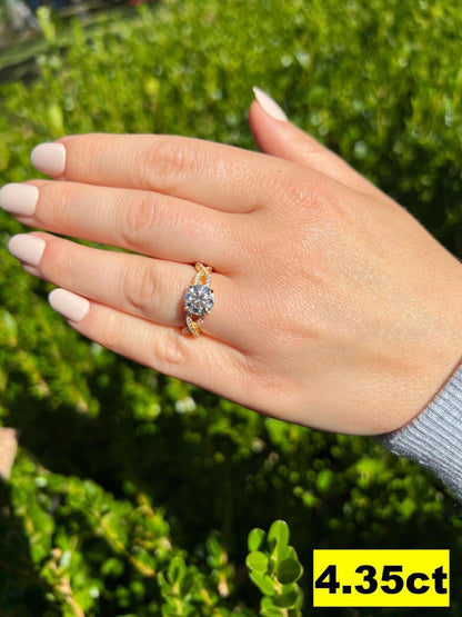 HarlemBling Moissanite Engagement Infinity Promise Ring 14k Gold Vermeil Real 925 Silver