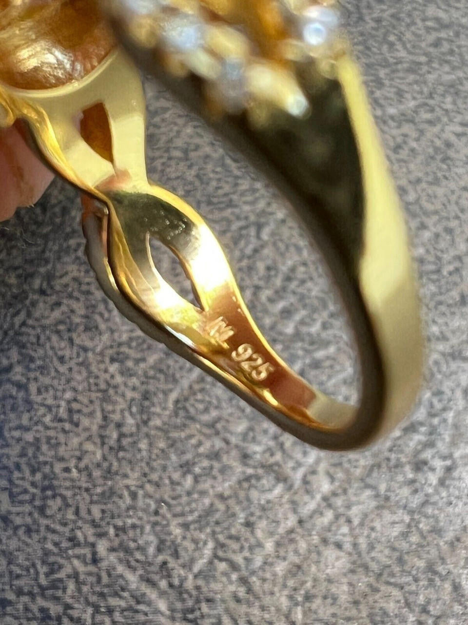 HarlemBling Moissanite Engagement Infinity Promise Ring 14k Gold Vermeil Real 925 Silver