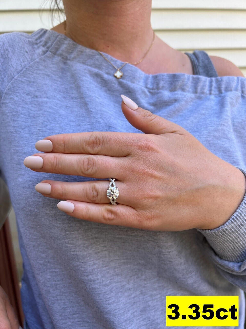 HarlemBling Moissanite Engagement Infinity Promise Ring Pass Diamond Tester Real 925 Silver