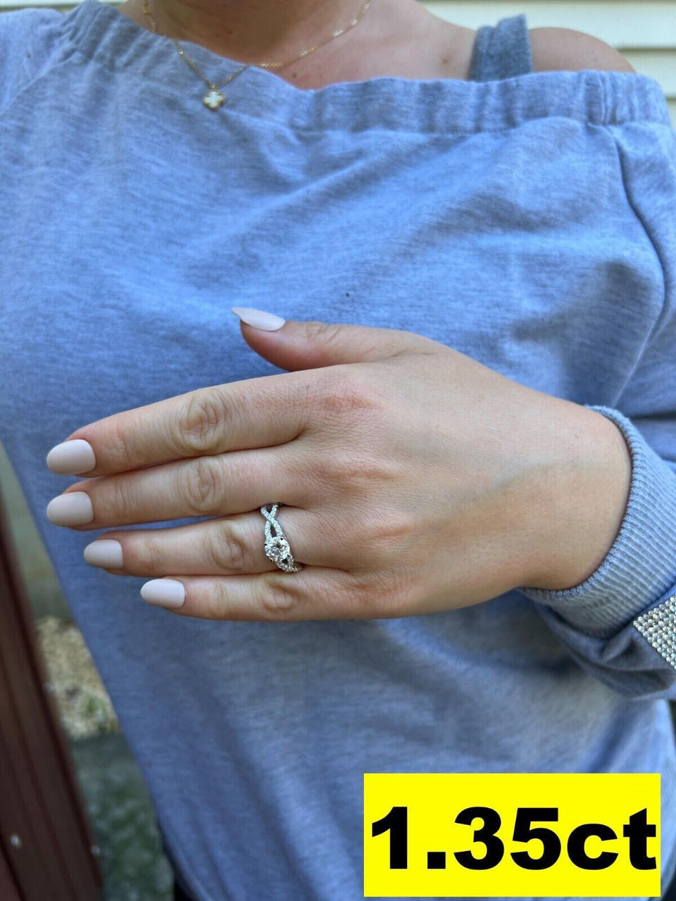 HarlemBling Moissanite Engagement Infinity Promise Ring Pass Diamond Tester Real 925 Silver