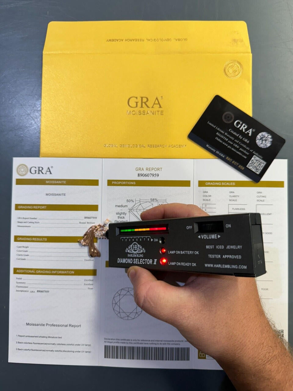 HarlemBling Moissanite Guardian Angel Pendant Real 14k Rose Gold & 925 Silver Iced Necklace