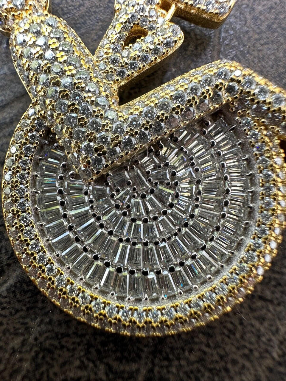 HarlemBling Moissanite Handicap In Wheelchair & AK47 Gun 925 Silver/Gold Plated Iced Pendant