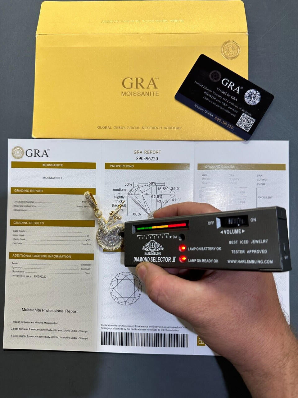 HarlemBling Moissanite Handicap In Wheelchair & AK47 Gun 925 Silver/Gold Plated Iced Pendant