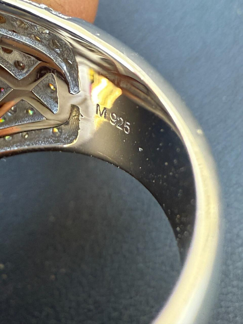 HarlemBling MOISSANITE Ice Giant Round Dome Iced Out Ring - 925 Silver