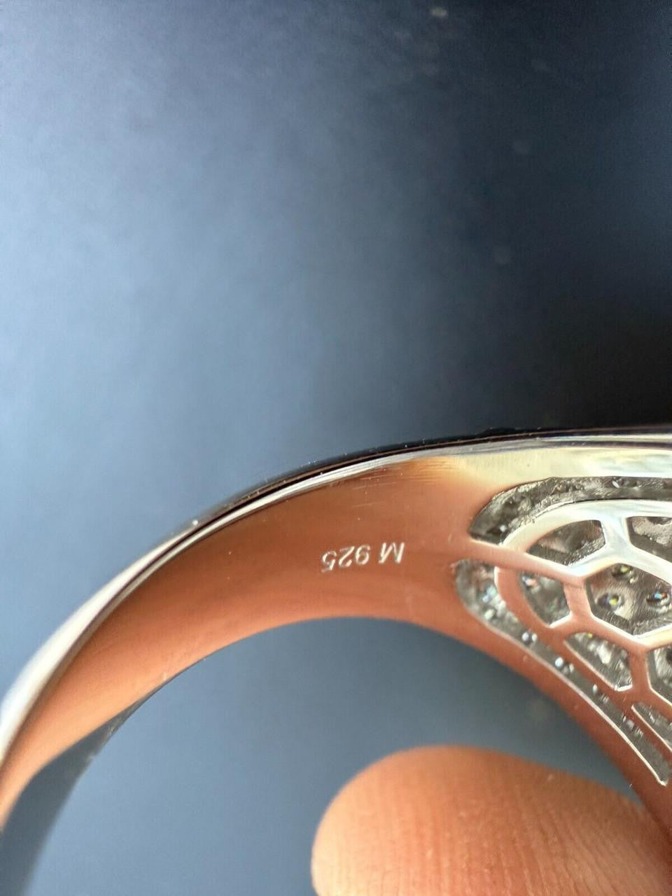 HarlemBling MOISSANITE Ice Giant Square Dome Iced Out Ring - 925 Silver