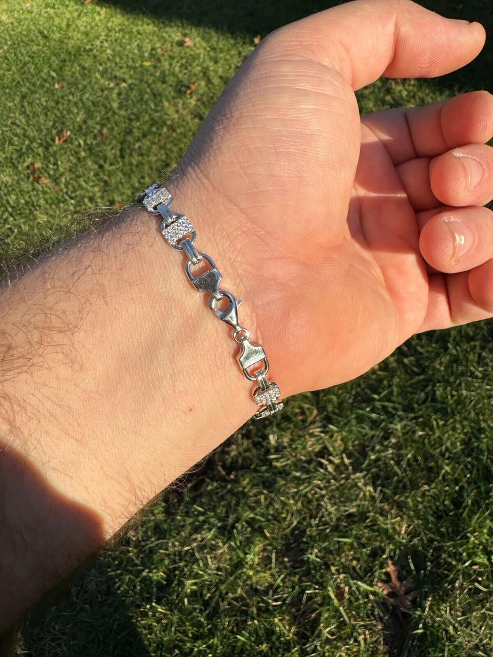 MOISSANITE Iced Custom Valentino Mariner Real 925 Silver Hip Hop