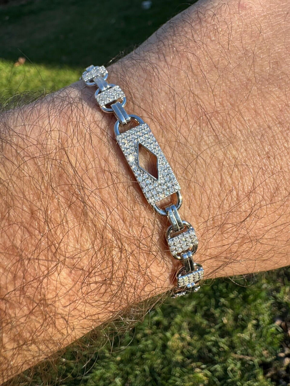 MOISSANITE Iced Custom Valentino Mariner Real 925 Silver Hip Hop