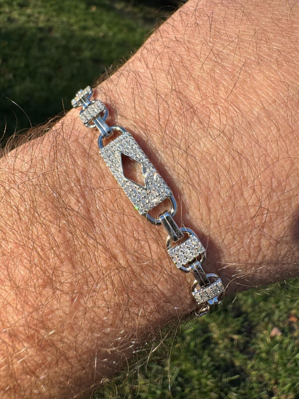 MOISSANITE Iced Custom Valentino Mariner Real 925 Silver Hip Hop