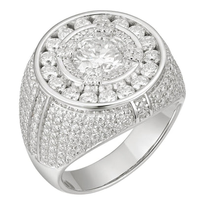 HarlemBling MOISSANITE Iconic Big Stone Rapper Ring - 925 Silver