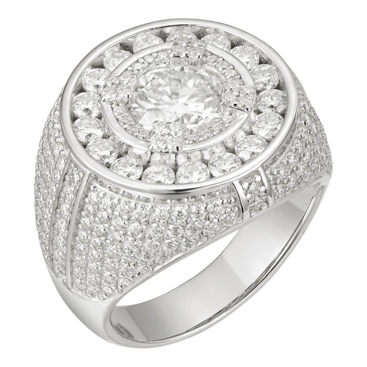 HarlemBling MOISSANITE Iconic Big Stone Rapper Ring - 925 Silver