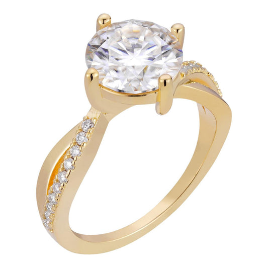 HarlemBling MOISSANITE Infinite Dreams Engagement Ring - 14k Gold Vermeil 925 Silver - 1.3ct-4.3ct TW
