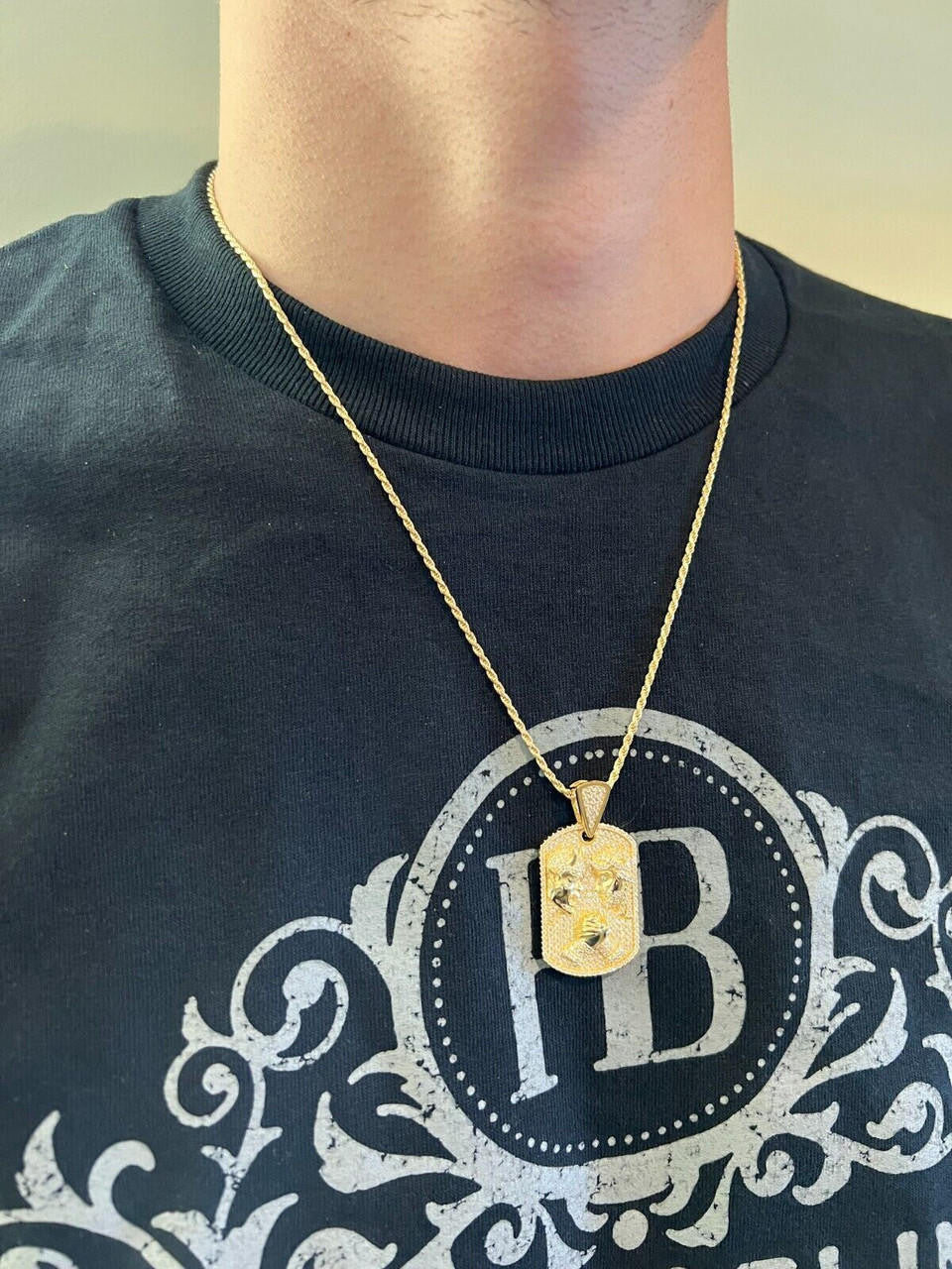 HarlemBling Moissanite Jesus Arm Wrestling Devil Satan Pendant 925 Silver/14k Gold Plated