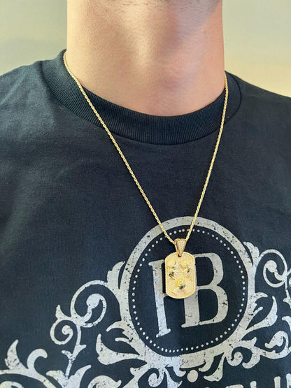 HarlemBling Moissanite Jesus Arm Wrestling Devil Satan Pendant 925 Silver/14k Gold Plated