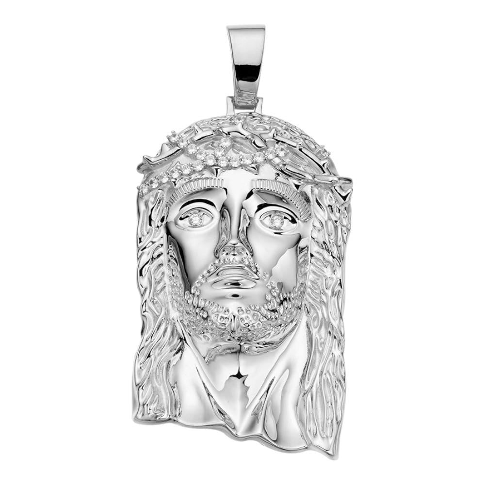 HarlemBling MOISSANITE Kilo Detailed Hip Hop Jesus Pendant - 925 Silver - JUMBO 6"