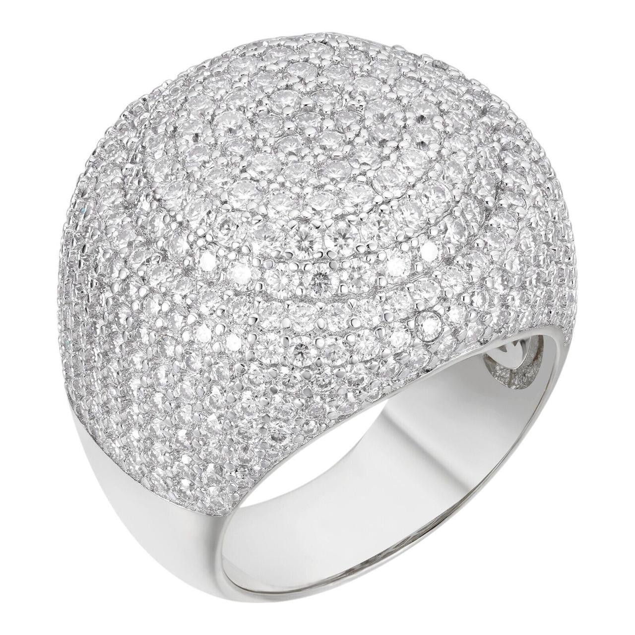 Heavy Rapper Diamond Rings MOISSANITE Mens Huge Fully 3D Rapper Dome Iced Hip Hop Ring 925 ...