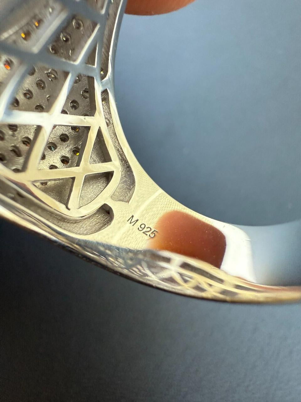 HarlemBling MOISSANITE Large Hip Hop Celebrity Iced Out Ring - 925 Silver