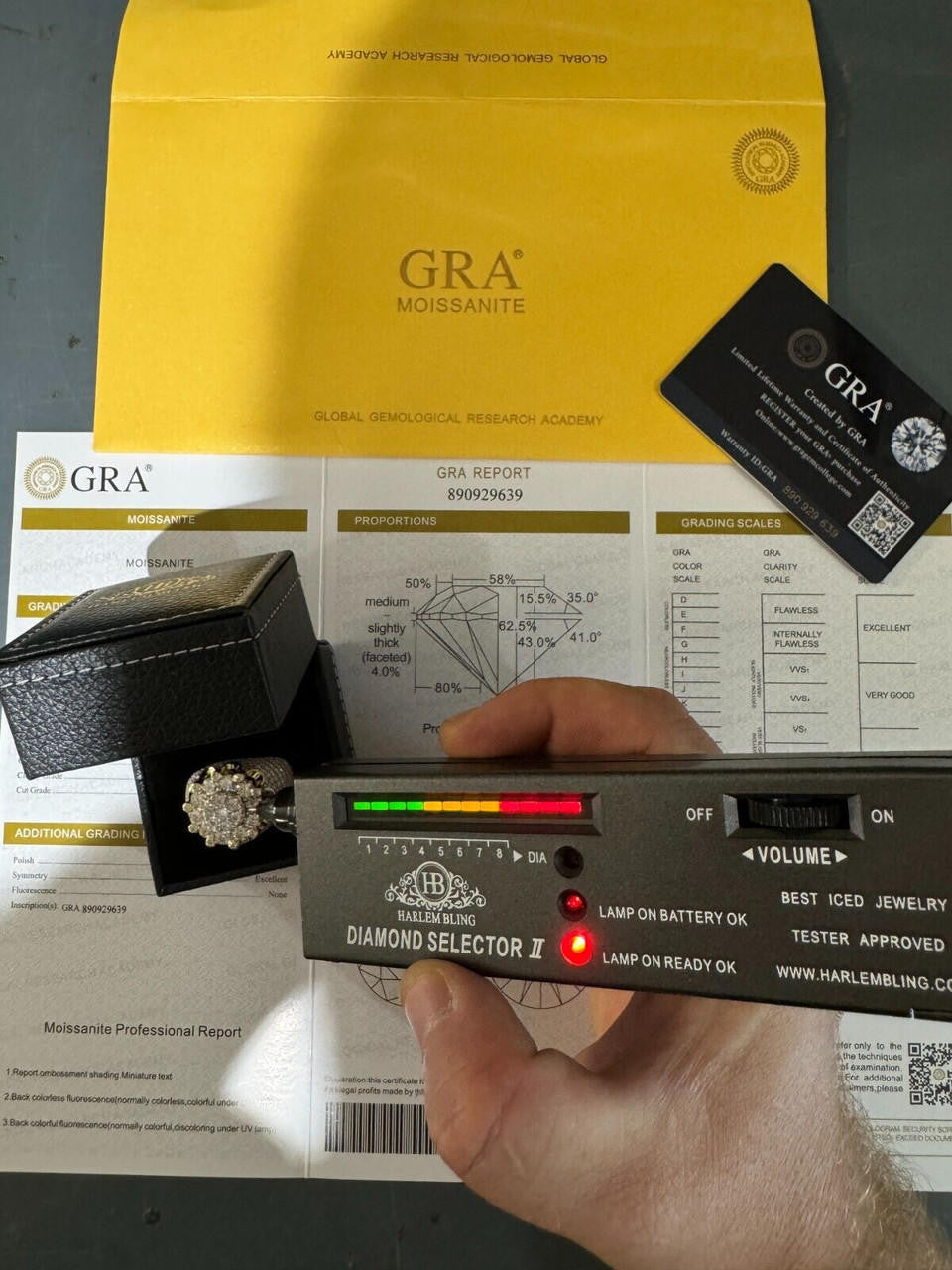 HarlemBling MOISSANITE Large Royal Crown Iced Out Ring - 14k Gold Vermeil 925 Silver