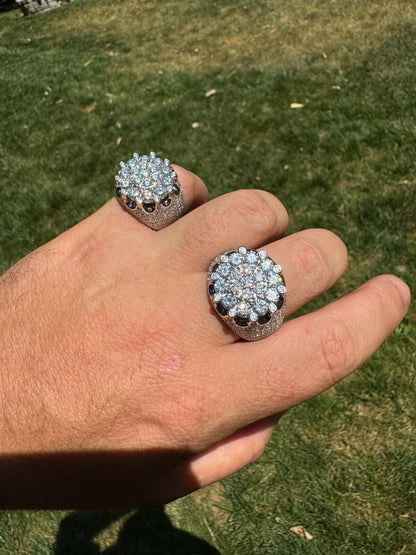 HarlemBling MOISSANITE Large Royal Crown Iced Out Ring - 925 Silver