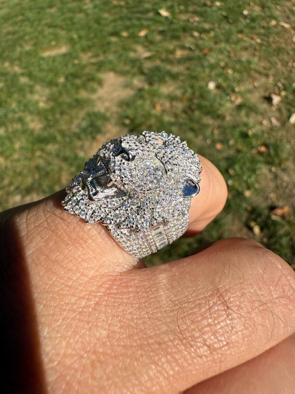 HarlemBling MOISSANITE Lion Hip Hop Ring - 925 Silver