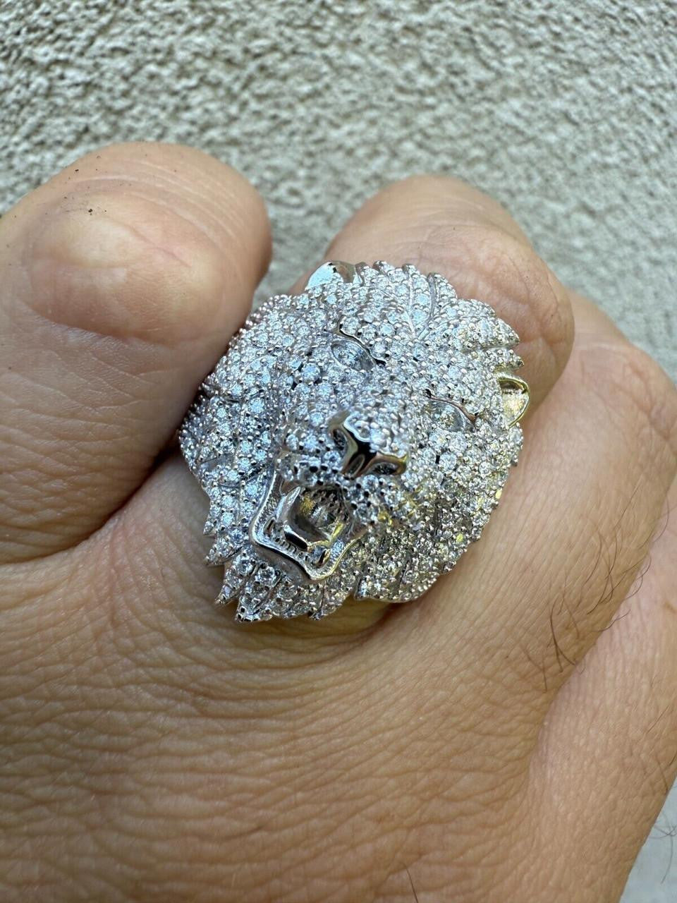 HarlemBling MOISSANITE Lion Hip Hop Ring - 925 Silver