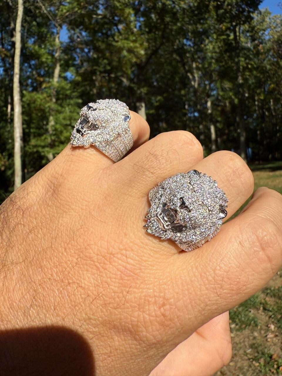 HarlemBling MOISSANITE Lion Hip Hop Ring - 925 Silver
