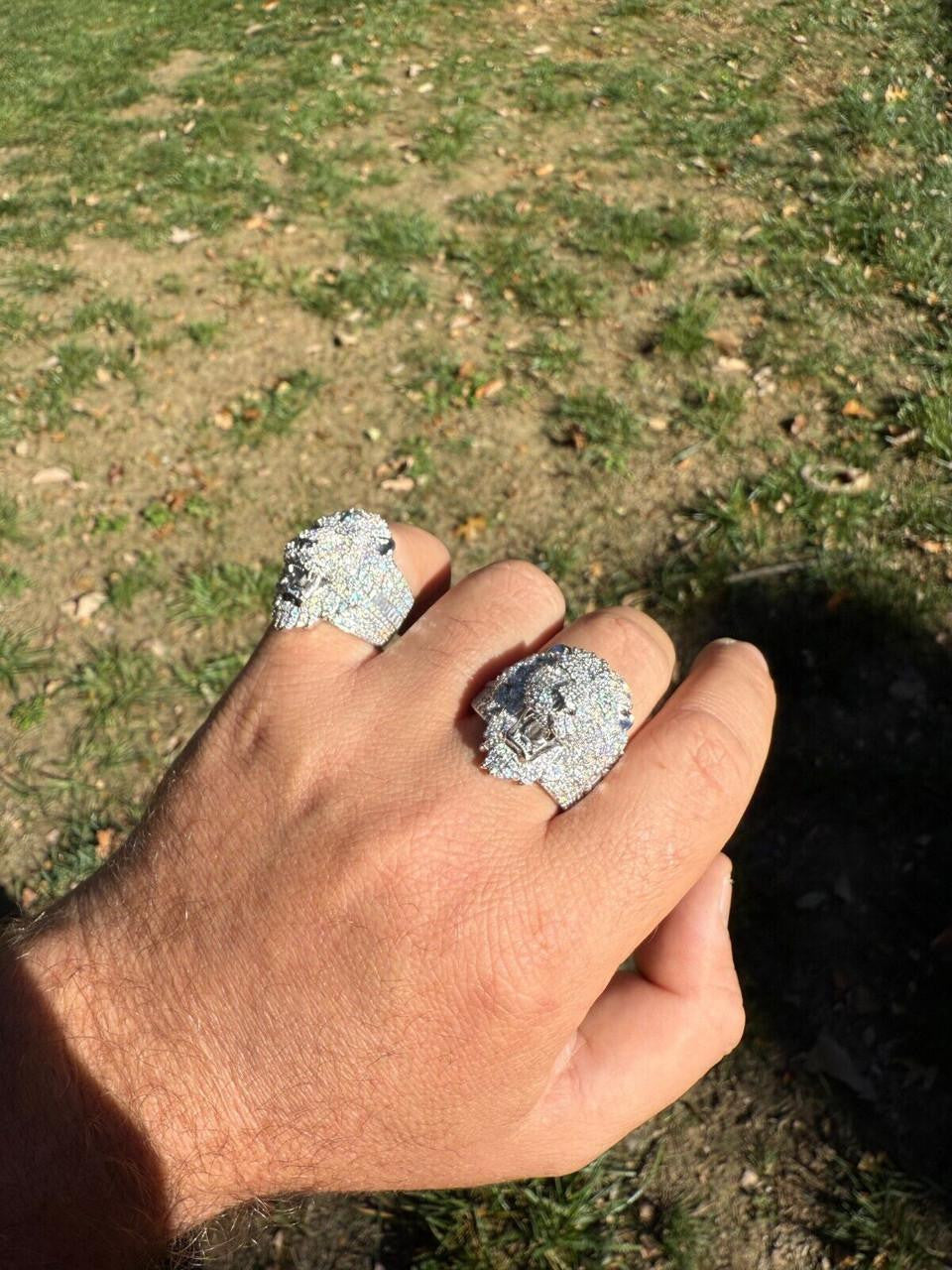 HarlemBling MOISSANITE Lion Hip Hop Ring - 925 Silver