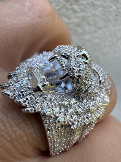 HarlemBling MOISSANITE Lion Hip Hop Ring - 925 Silver