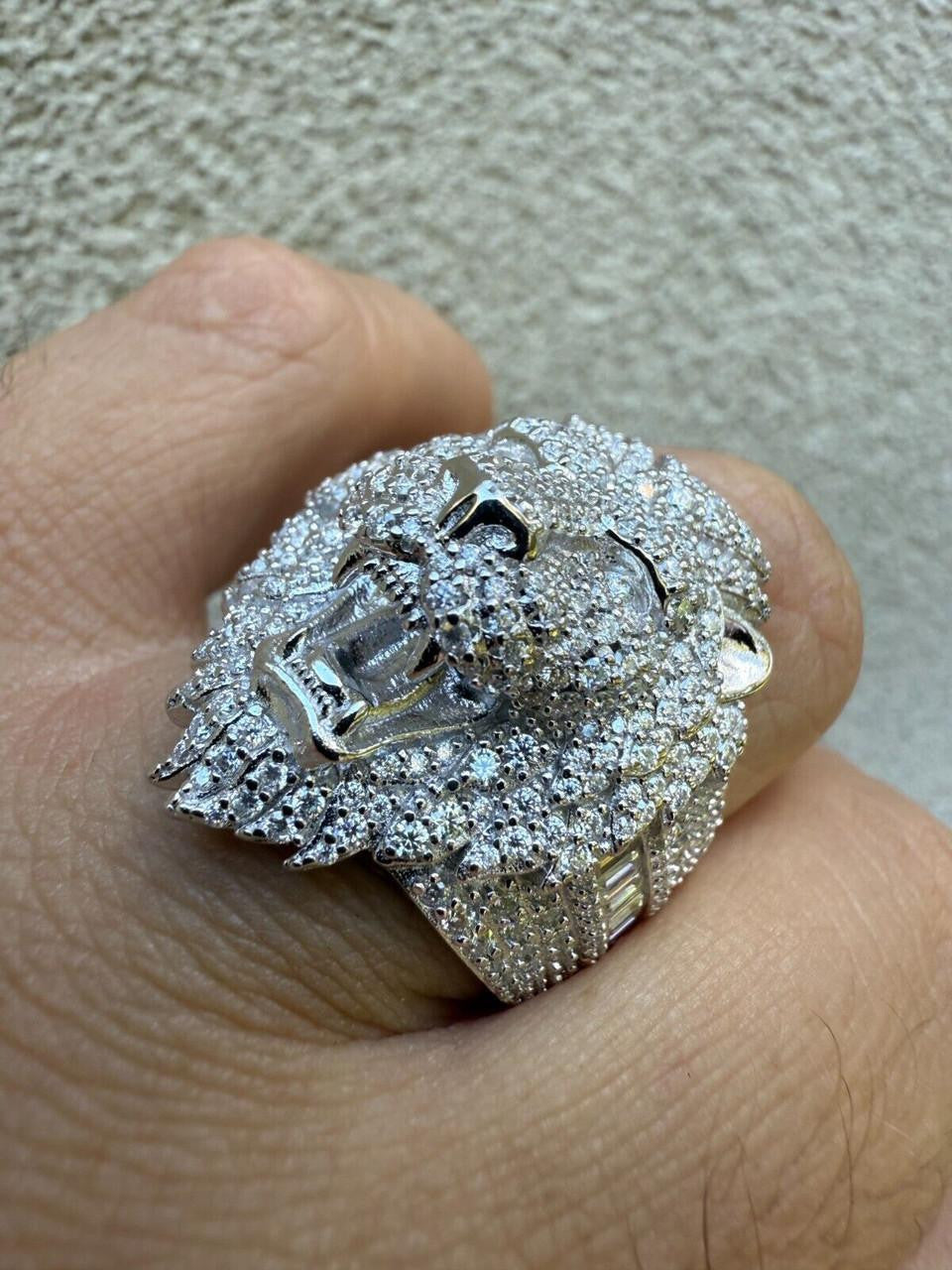 HarlemBling MOISSANITE Lion Hip Hop Ring - 925 Silver