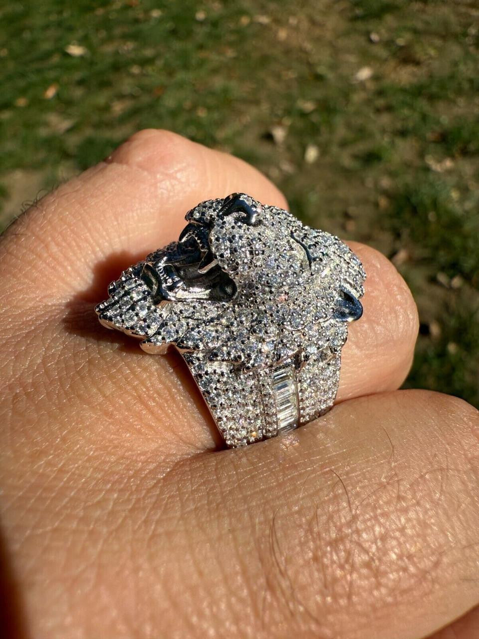 HarlemBling MOISSANITE Lion Hip Hop Ring - 925 Silver