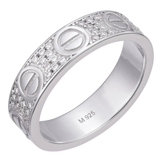 HarlemBling MOISSANITE Love Ring Eternity Band - 925 Silver