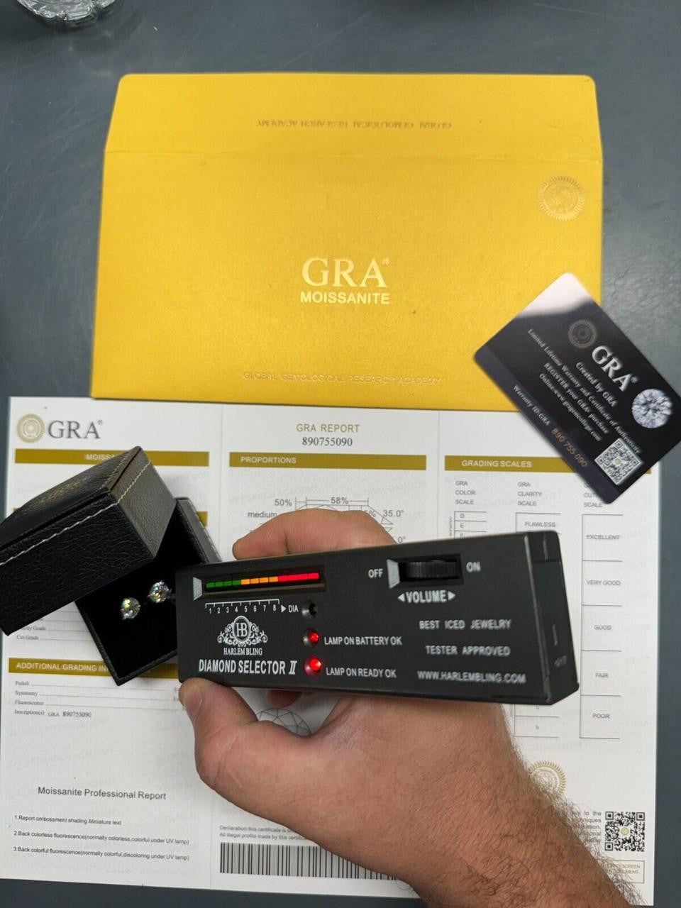 HarlemBling MOISSANITE Martini 3-Prong Solitaire Pushback Stud Earrings - 925 Silver - 3mm-10mm - 0.2-8ct