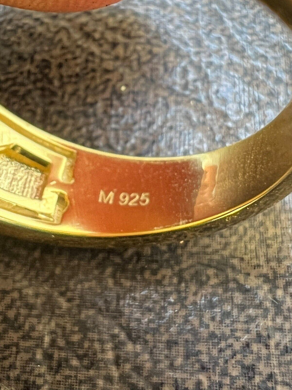 HarlemBling MOISSANITE Mens 14k Gold Plated Real 925 Silver Iced Bling Two Tone Ring Hip Hop