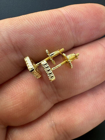 HarlemBling MOISSANITE Northern Ice Cartel Iced Out Earrings - 14k Gold Vermeil 925 Silver - 7mm