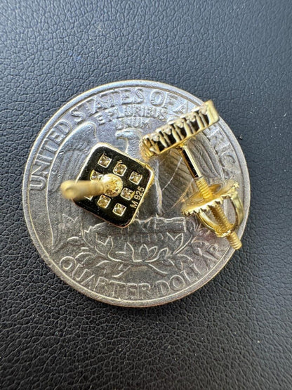 HarlemBling MOISSANITE Northern Ice Cartel Iced Out Earrings - 14k Gold Vermeil 925 Silver - 7mm