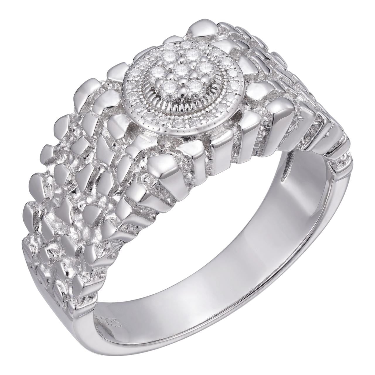 HarlemBling MOISSANITE Nugget Ring W. Crown Ring - 925 Silver