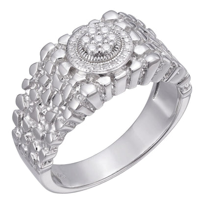 HarlemBling MOISSANITE Nugget Ring W. Crown Ring - 925 Silver