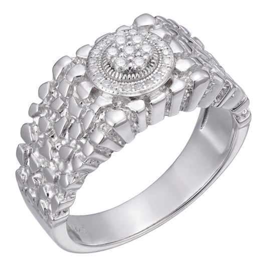 HarlemBling MOISSANITE Nugget Ring W. Crown Ring - 925 Silver
