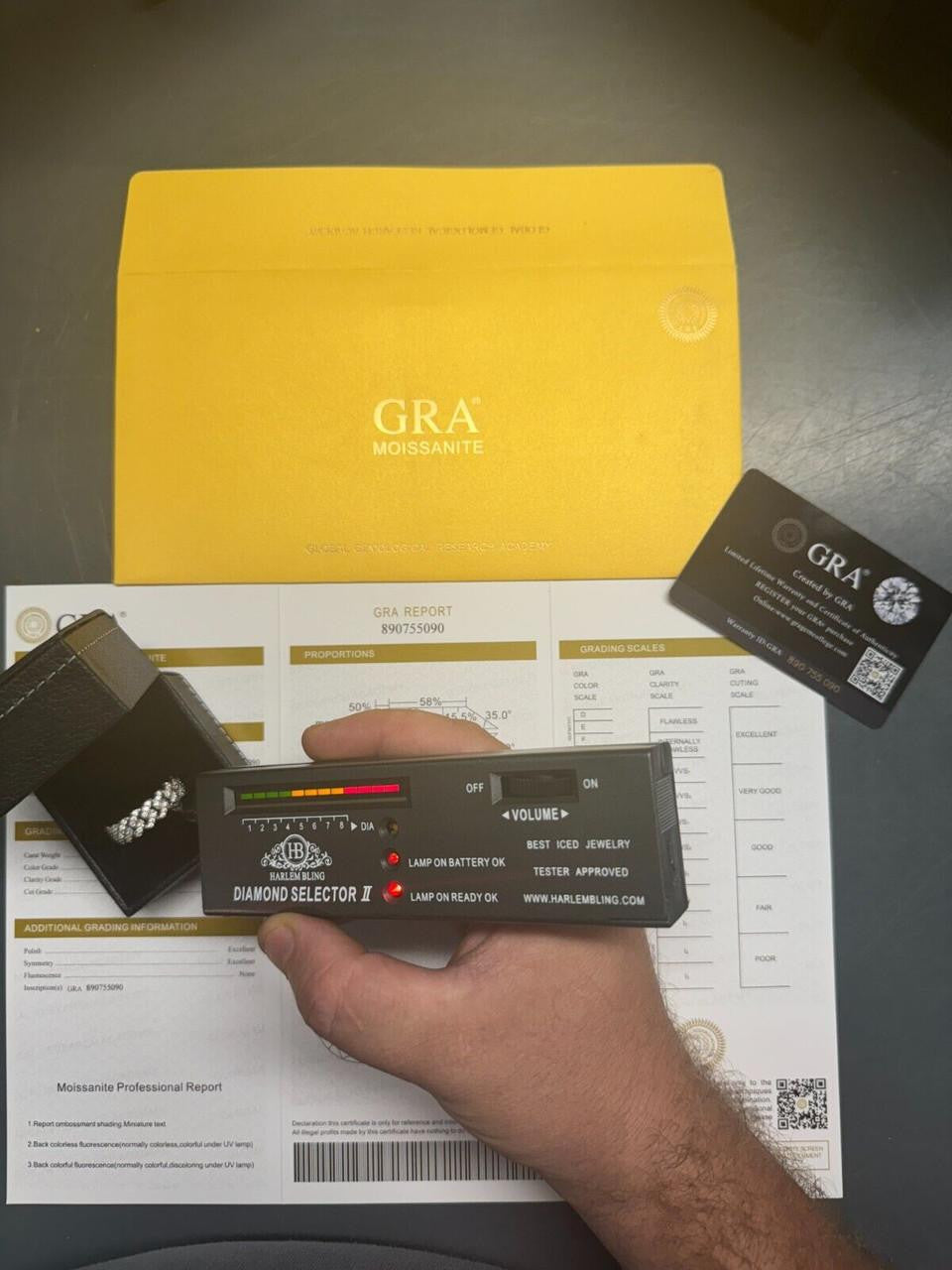 HarlemBling MOISSANITE Prong Cuban Eternity Band Ring - 925 Silver