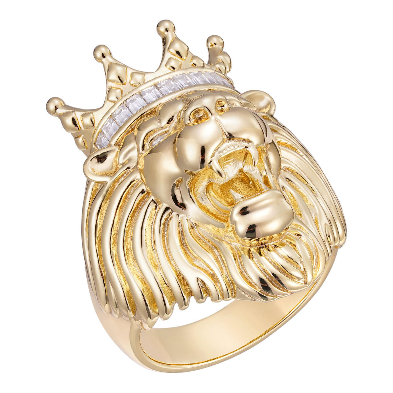 HarlemBling MOISSANITE Rasta King Ring - 14k Gold Vermeil 925 Silver
